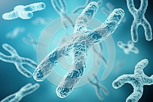 XY-chromosomes as a concept for human biology medical symbol gene therapy or microbiology genetics research. 3d photo