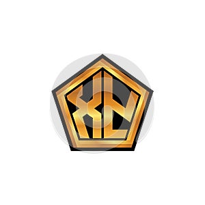 XY Logo Letter Geometric Golden Style