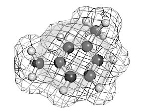 Xylene (meta-xylene, xylol) aromatic hydrocarbon molecule