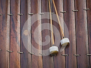 Xylophone and drum sticks