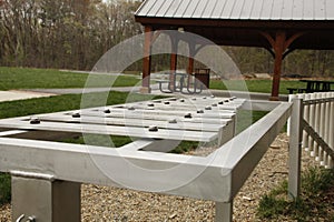 A xylophone, Music instruments in town park (Bolton, Ma)