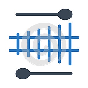 Xylophone vector glyph color icon