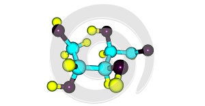 Xylose molecular structure isolated on white