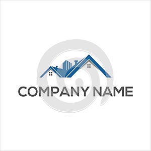 REAL ESTATE Creative Unique abstract modern geometric vector symbol font logo design