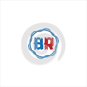 BR Creative Unique abstract modern geometric vector symbol font logo design