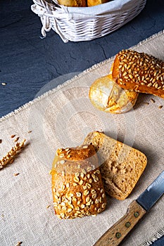 Delicious and crispy breakfast rolls