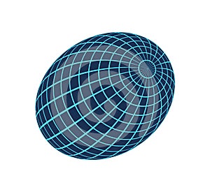 Y2k 3d Grid Pattern Sphere