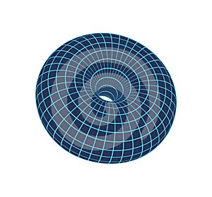 Y2k 3d Wireframe Torus