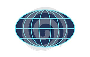 Y2k Wireframe Globe Shape