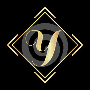 Y Luxury Letter Logo template in vector for Restaurant, Royalty, Boutique, Cafe, Hotel, Heraldic, Jewelry, Fashion and other