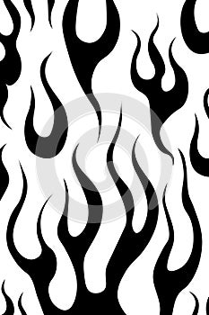 Y2k flame retro abstract background of the 00s-90s. black fire tribal. Groovy psychedelic style. Vector illustration in