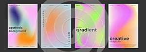 Y2k Trendy Aesthetic abstract vibrant gradient background with grain blurred pattern. Gentle soft light print for social