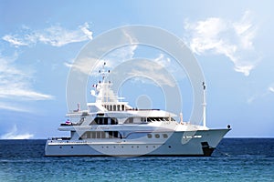 Yacht at the sea photo