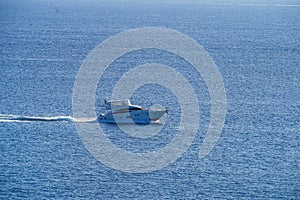 Yacht in Atlantic Ocean off Palm Beach in Florida