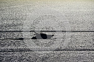 Yacht in Atlantic Ocean off Palm Beach, Florida