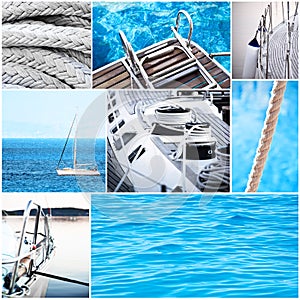 Yacht collage - Yachting concept