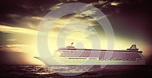 Yacht Cruise Ship Sea Ocean Tropical Scenic Concept