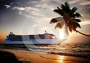 Yacht Cruise Ship Sea Ocean Tropical Scenic Concept