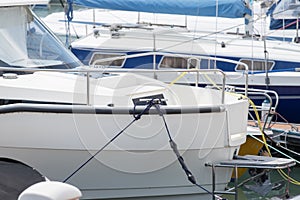 Yacht detail in dock