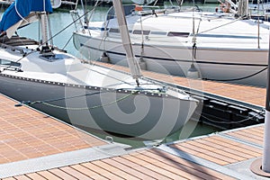 Yacht detail in dock