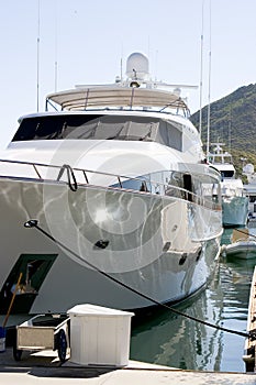 Yacht at dock