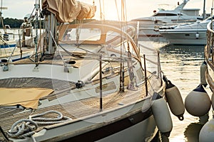 Yacht on dock