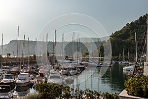 Yacht dock in Italy view