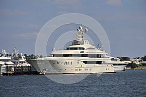 Docked Yacht in West Palm Beach photo
