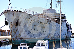 Yacht Galeb of Tito in Rijeke Fiume croatian harbor