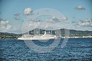 yacht harbor of beautiful Saint Tropez, french riviera