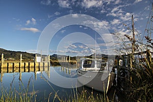 Yacht in the harbor of Coromandel