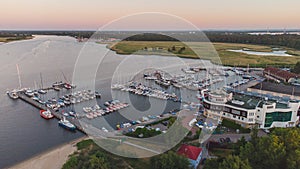 Yacht harbor in GÃ³rki Zachodnie, GdaÅ„sk, Poland.