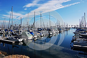 Yacht harbor in Long Beach, California