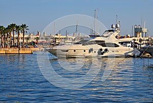 Yacht at harbour