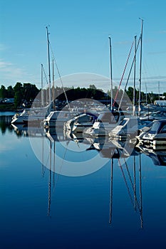 Yacht harbour in the morning