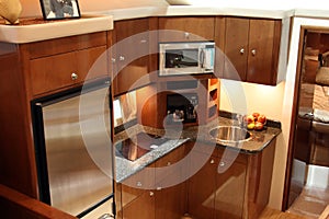 Yacht kitchen photo