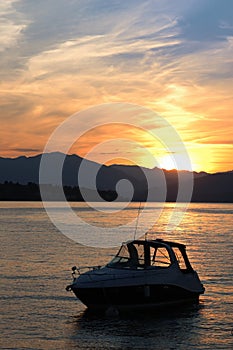 Yacht lake dawn