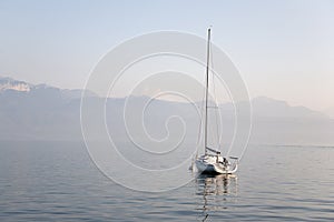 Yacht on Lake Geneva