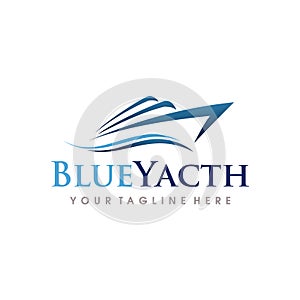 Yacht Logo Design. Ship and Cruise Logo Design Inspiration Vector