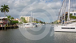 Yacht and luxurious waterfront home at Fort Lauderdale in Florida