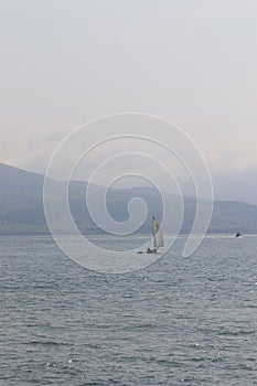 Yacht on the Menai Strai Anglesey