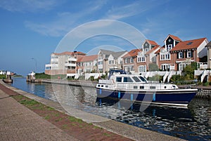 Yacht modern houses waterfront