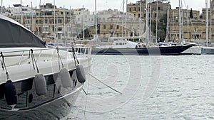 Yacht moored at Manoel Island Marina in Malta