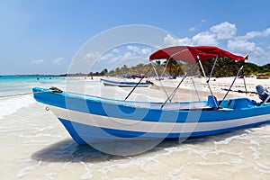 Yacht Moored in Playa Paraiso, Mexico photo