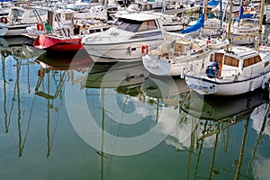 Yacht mooring in Cancale