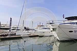 Yacht pier in the afternoon, wuyuanwan bay