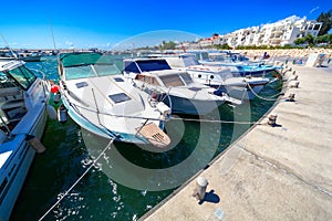 Yacht Pier in Zygi Marina. Cyprus.