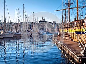 Yacht port in Marseille, France