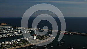 Yacht port in puerto portals majorca aerial view