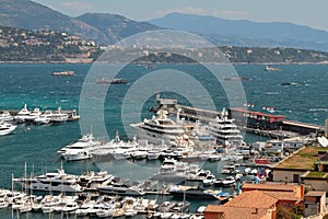 Yacht port and sea bay. Monte Carlo, Monaco